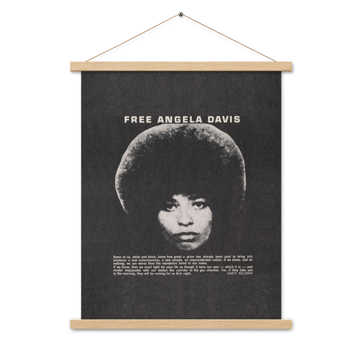 Free Angela Davis Vintage Poster with Hanger