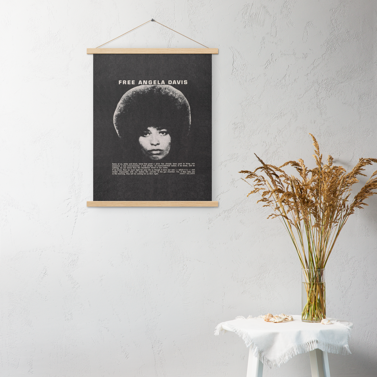 Free Angela Davis Vintage Poster with Hanger