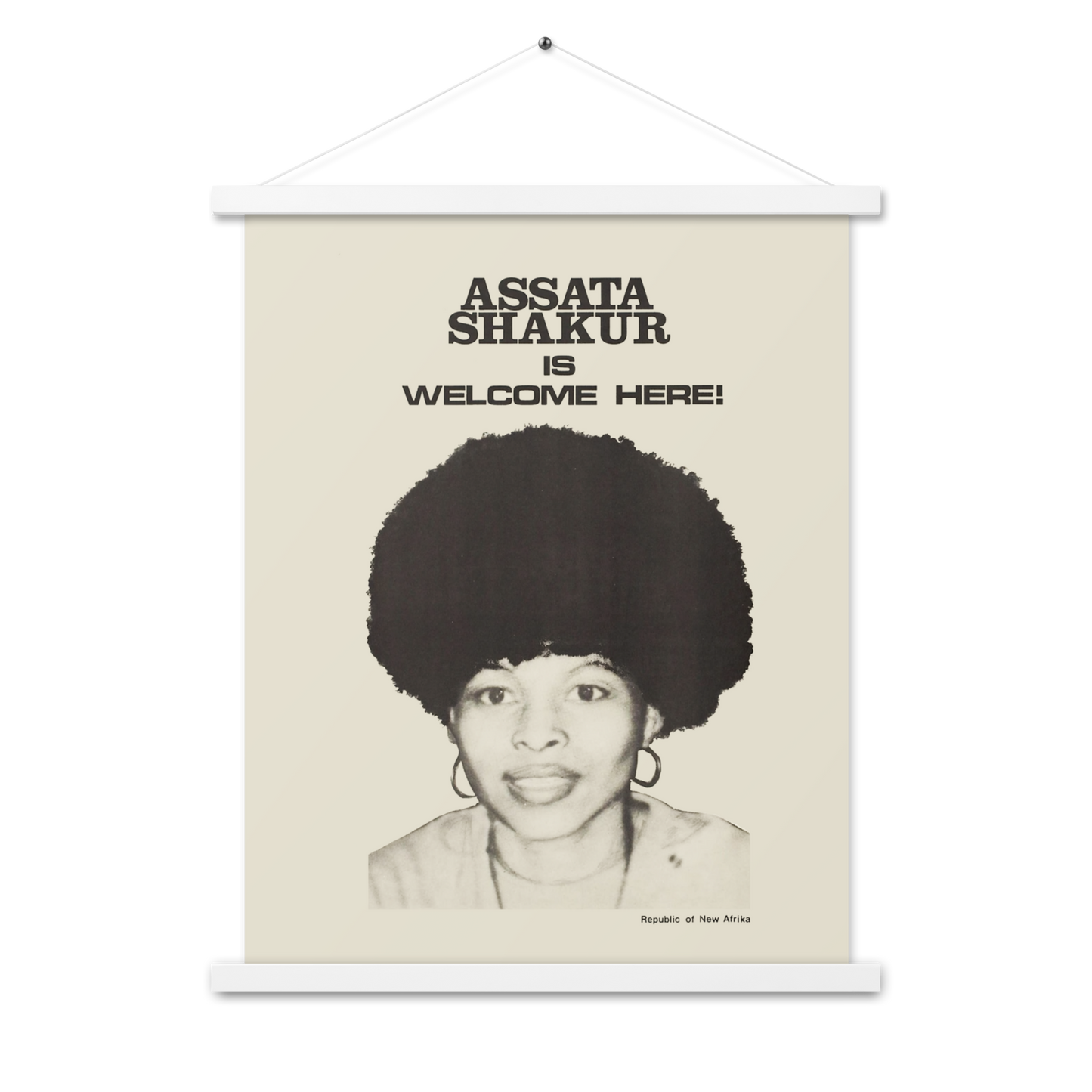 Assata is Welcome Here Vintage Poster with Hanger