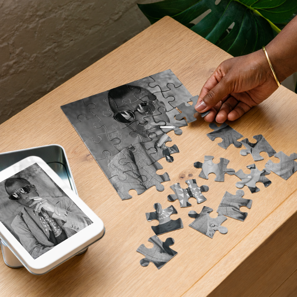 James Baldwin Puzzle with Tin