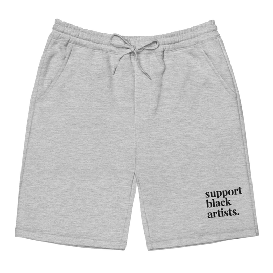 Support Black Artists Embroidered Fleece Shorts