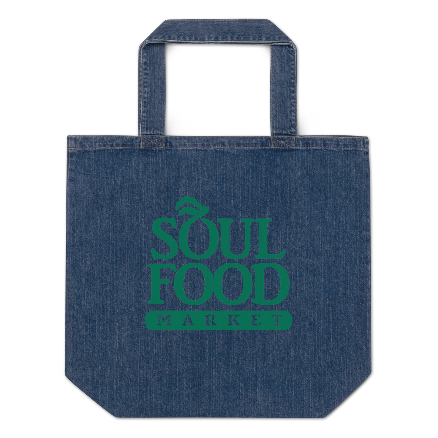 Soul Food Organic denim tote bag