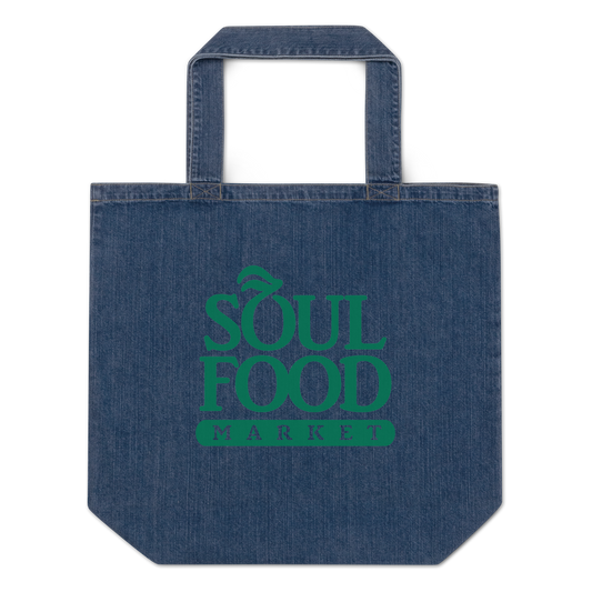 Soul Food Organic denim tote bag