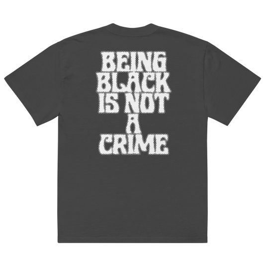 Being Black is Not a Crime Oversized Faded T-Shirt