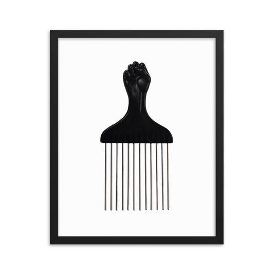 Afro Pick Framed Poster