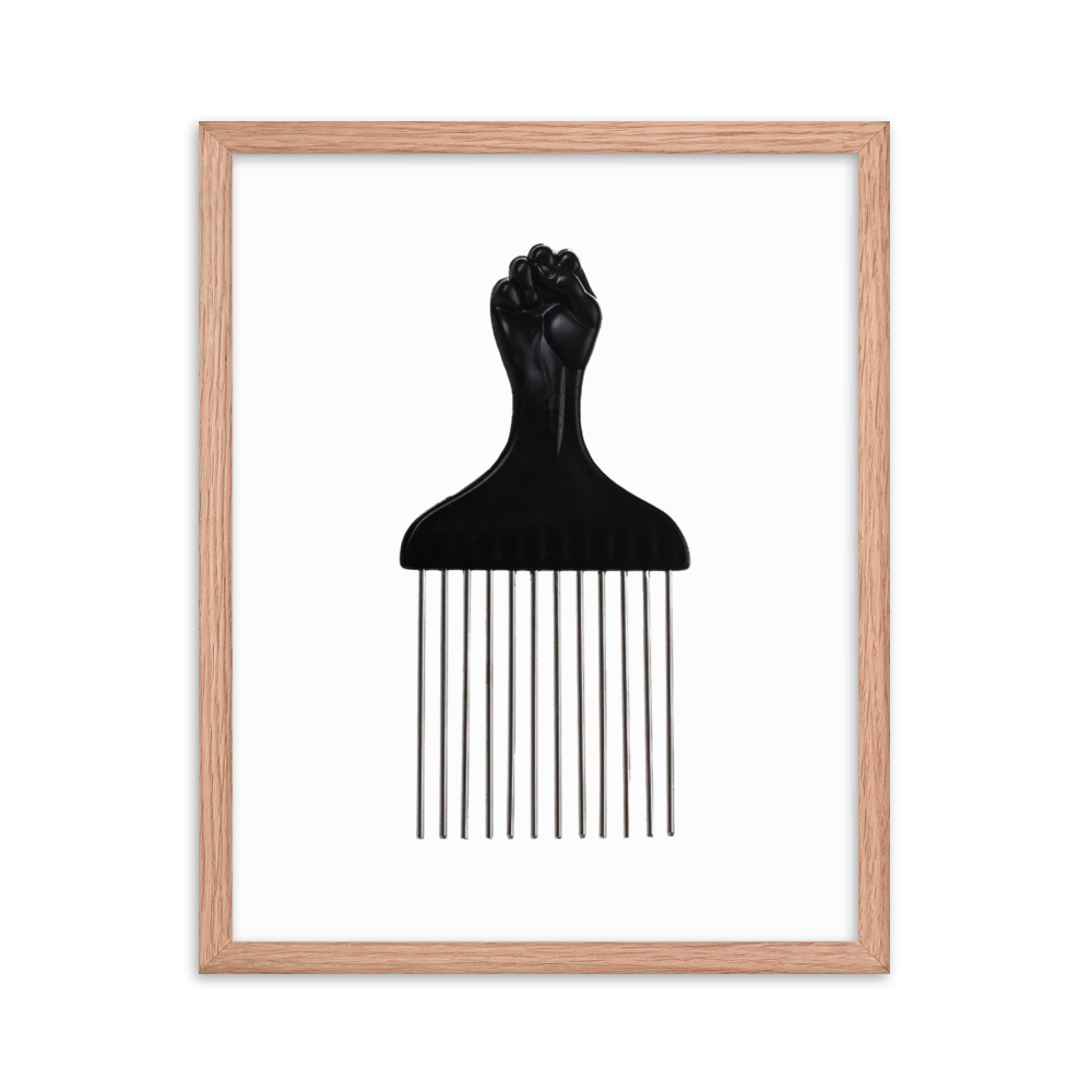 Afro Pick Framed Poster