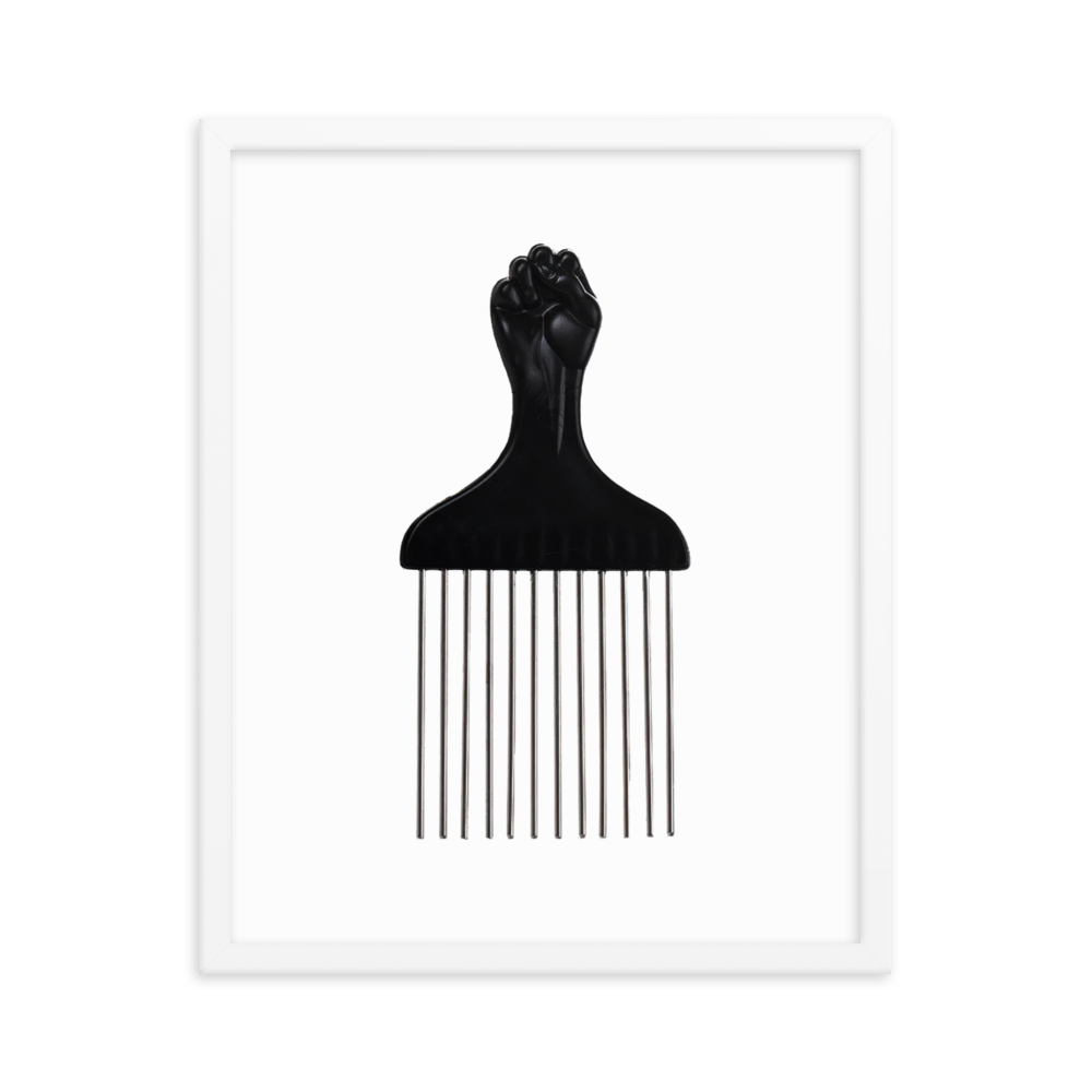 Afro Pick Framed Poster