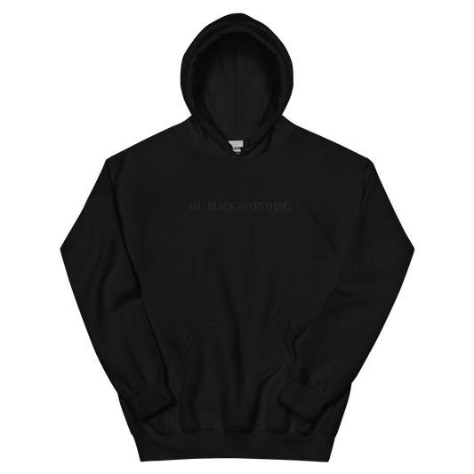 All Black Everything Embroidered Hoodie