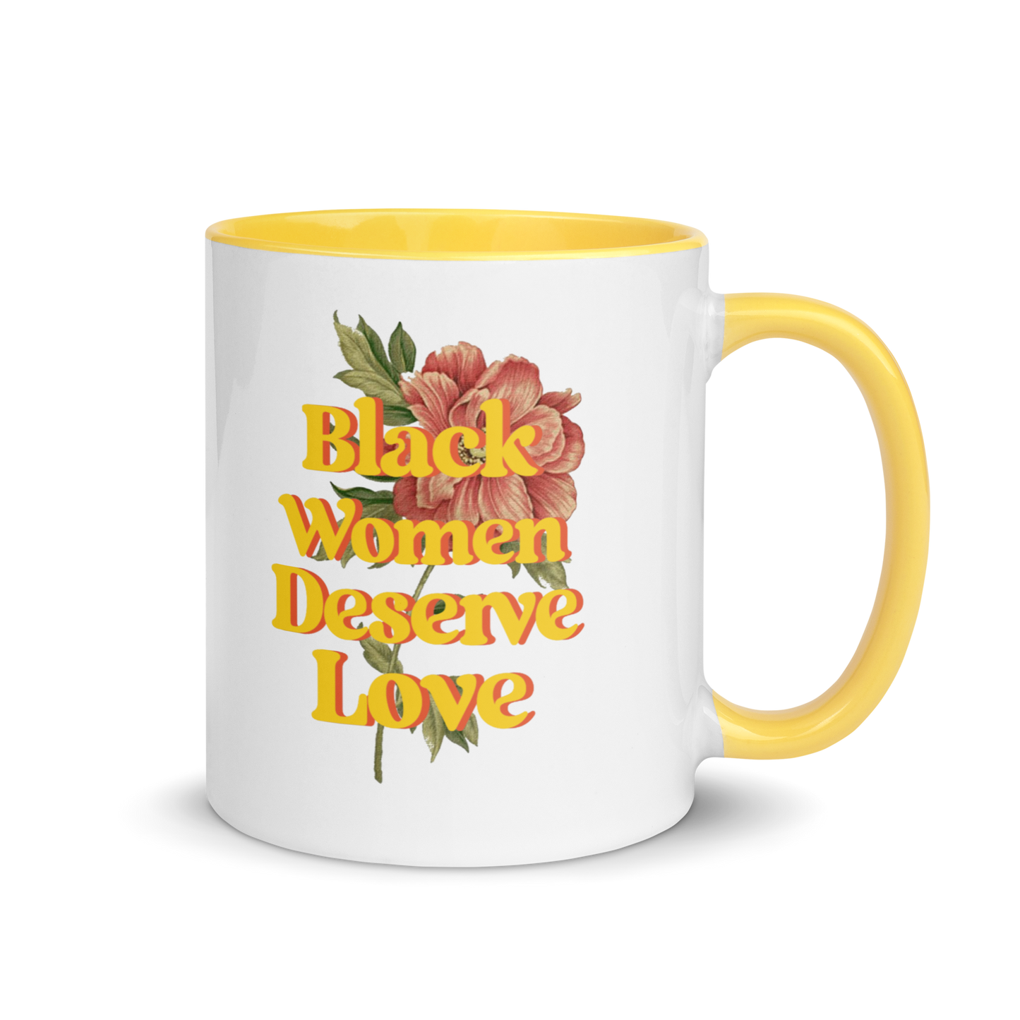 Black Women Deserve Love Ceramic Color-Pop Mug