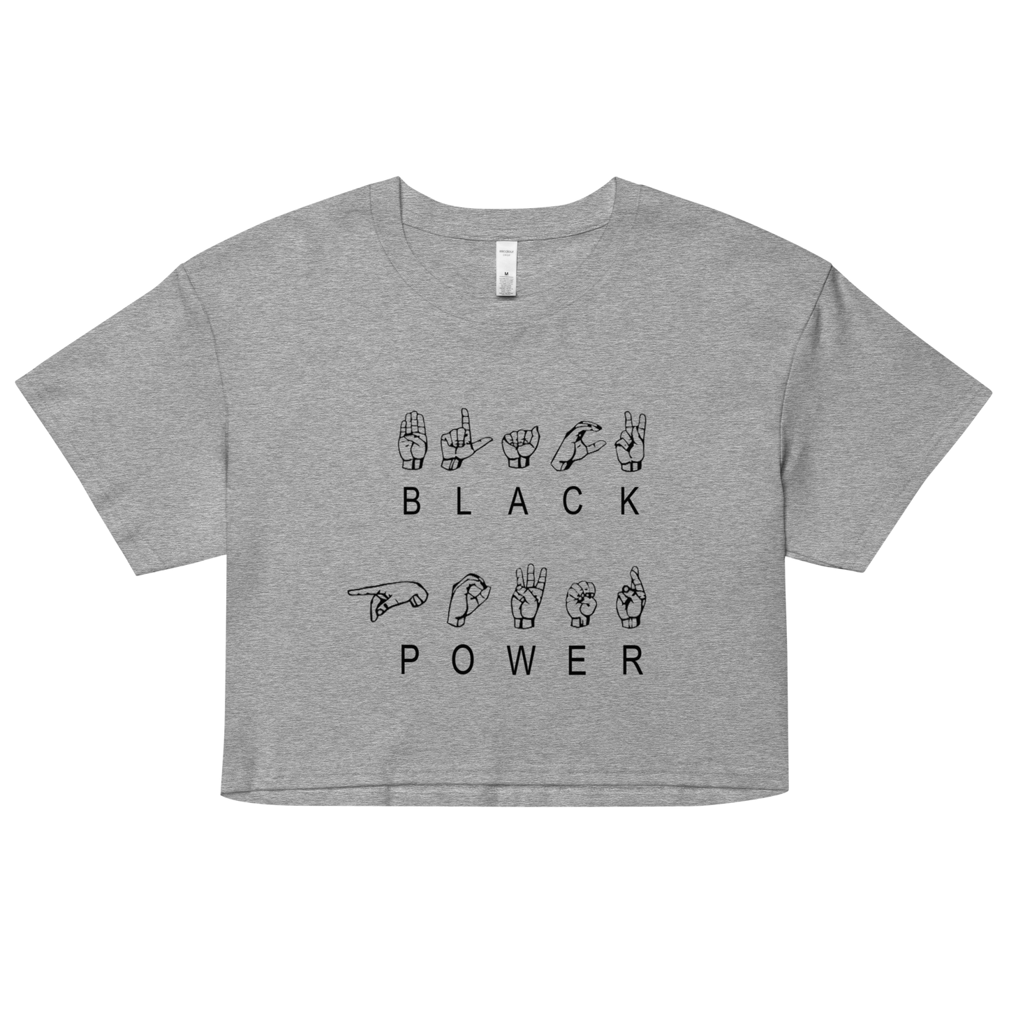 Black Power ASL Crop Top