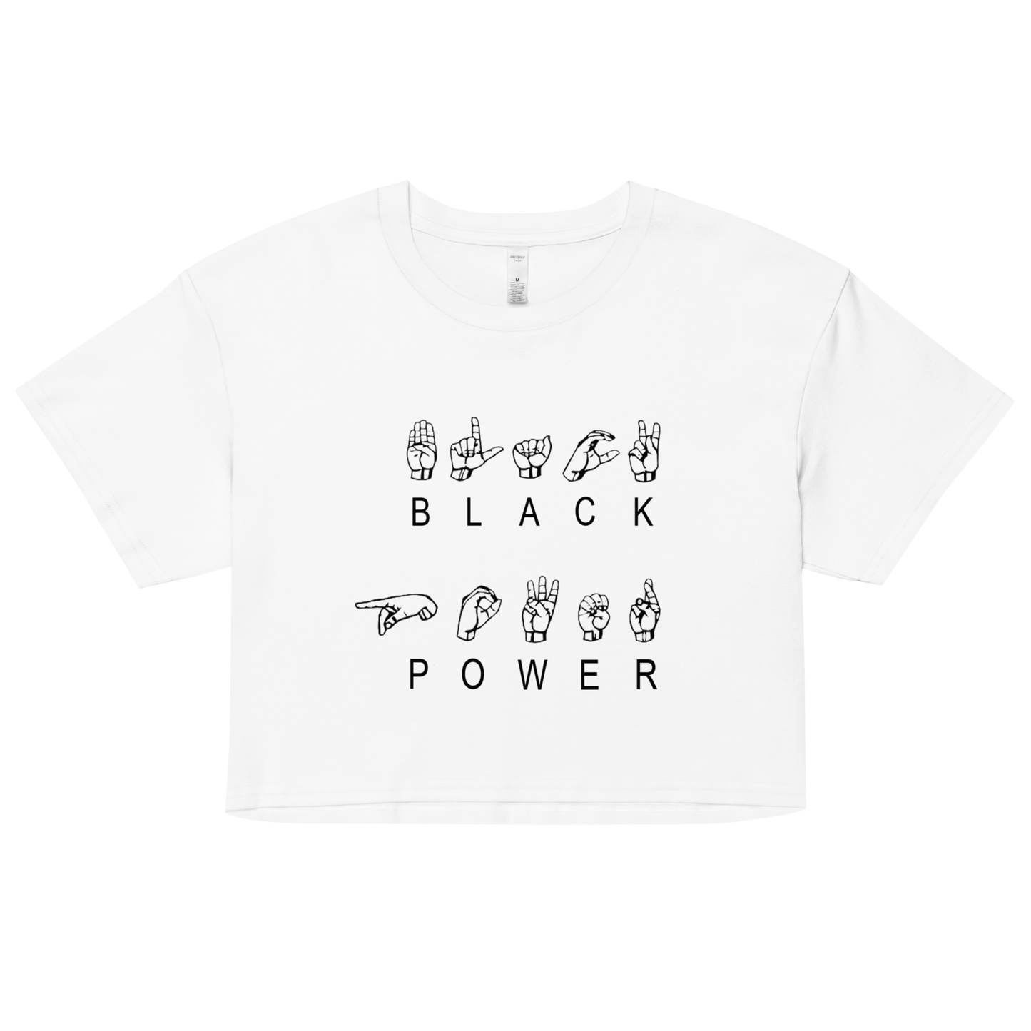 Black Power ASL Crop Top