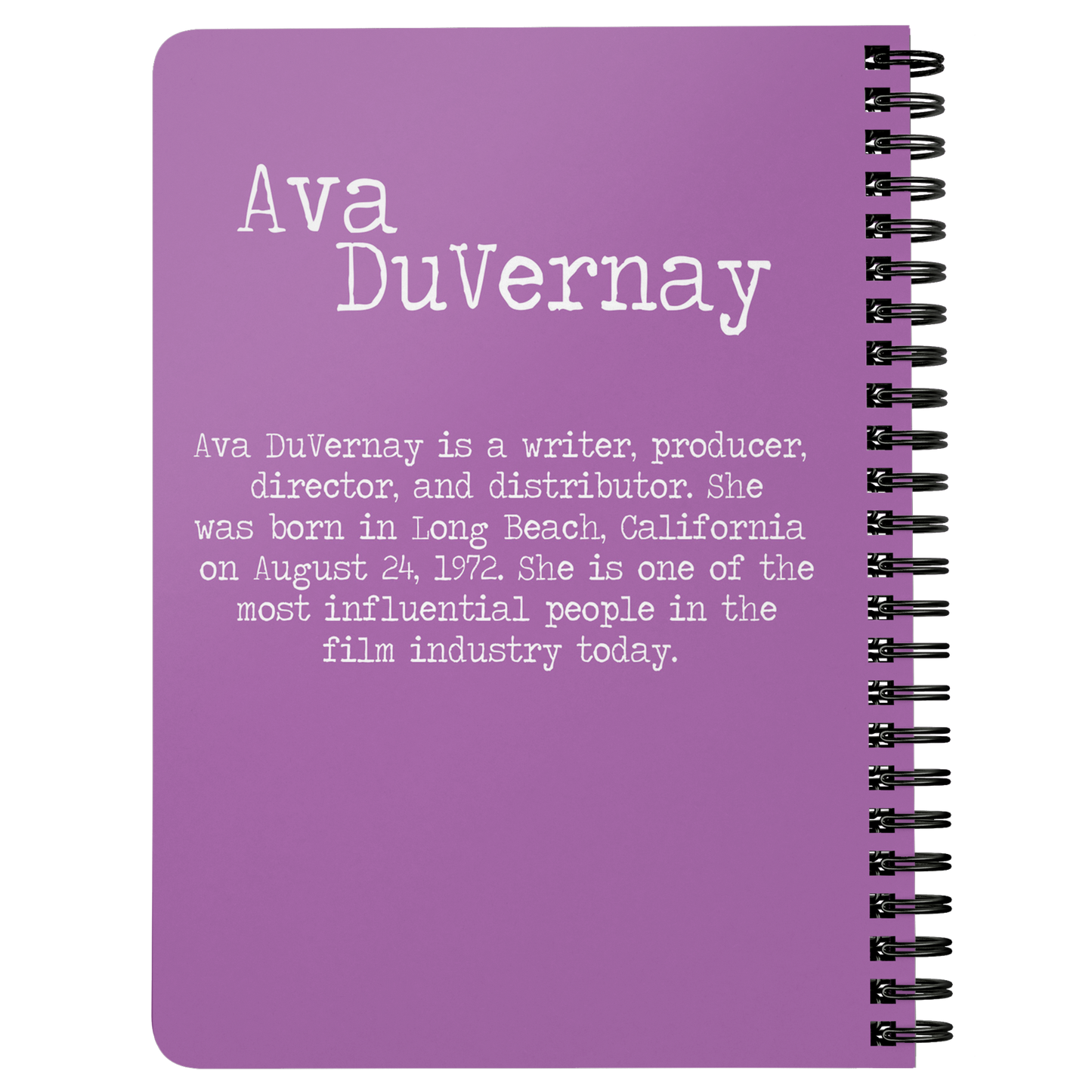 Ava DuVernay Spiral Notebook
