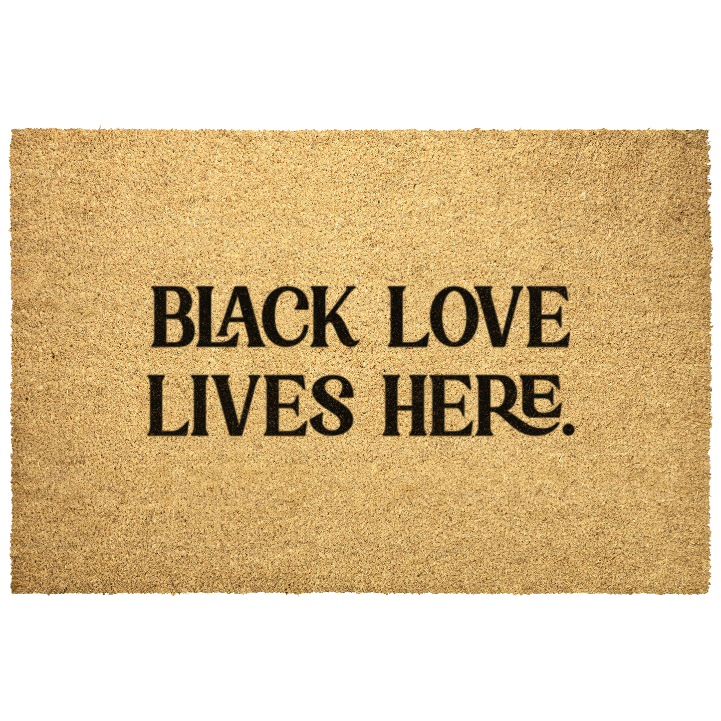 Black Love Lives Here Doormat
