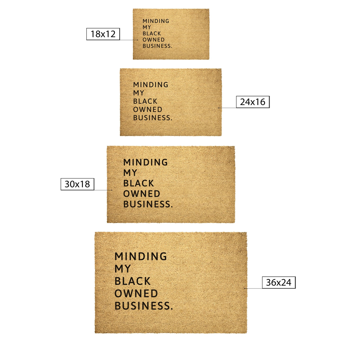 Minding My Black Owned Business Doormat