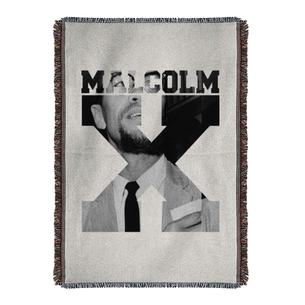 Malcolm X Woven Blanket