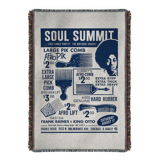 Vintage Black Hair Soul Summit Woven Blanket