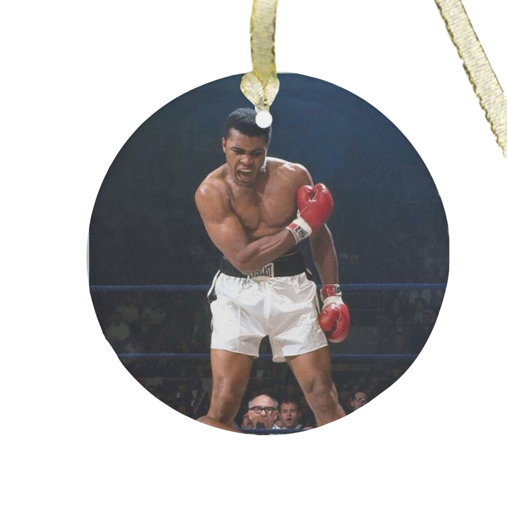 Muhammad Ali Glass Ornament