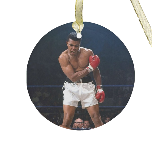 Muhammad Ali Glass Ornament