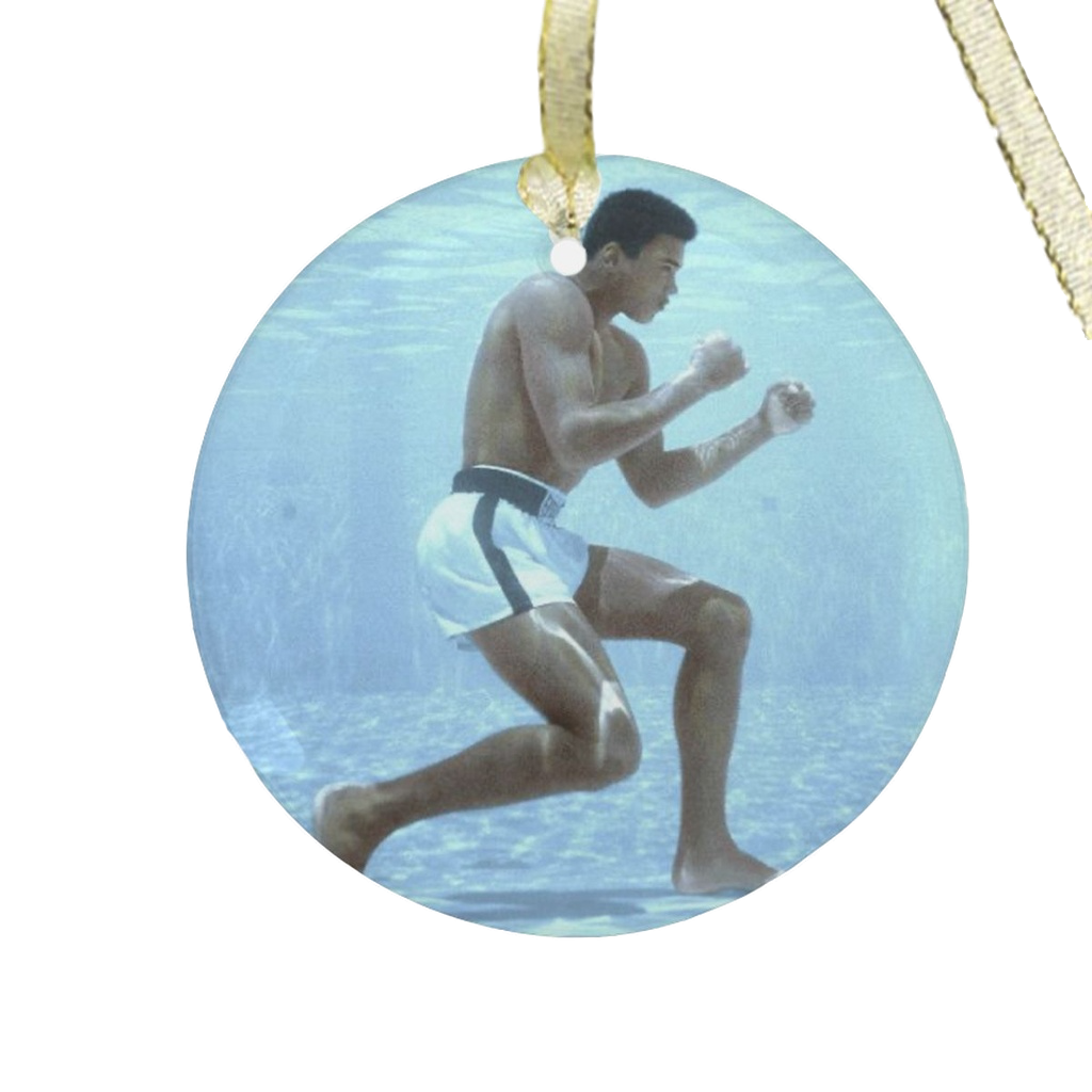 Muhammad Ali Underwater Glass Ornament