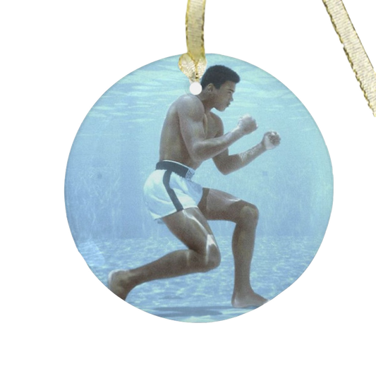 Muhammad Ali Underwater Glass Ornament