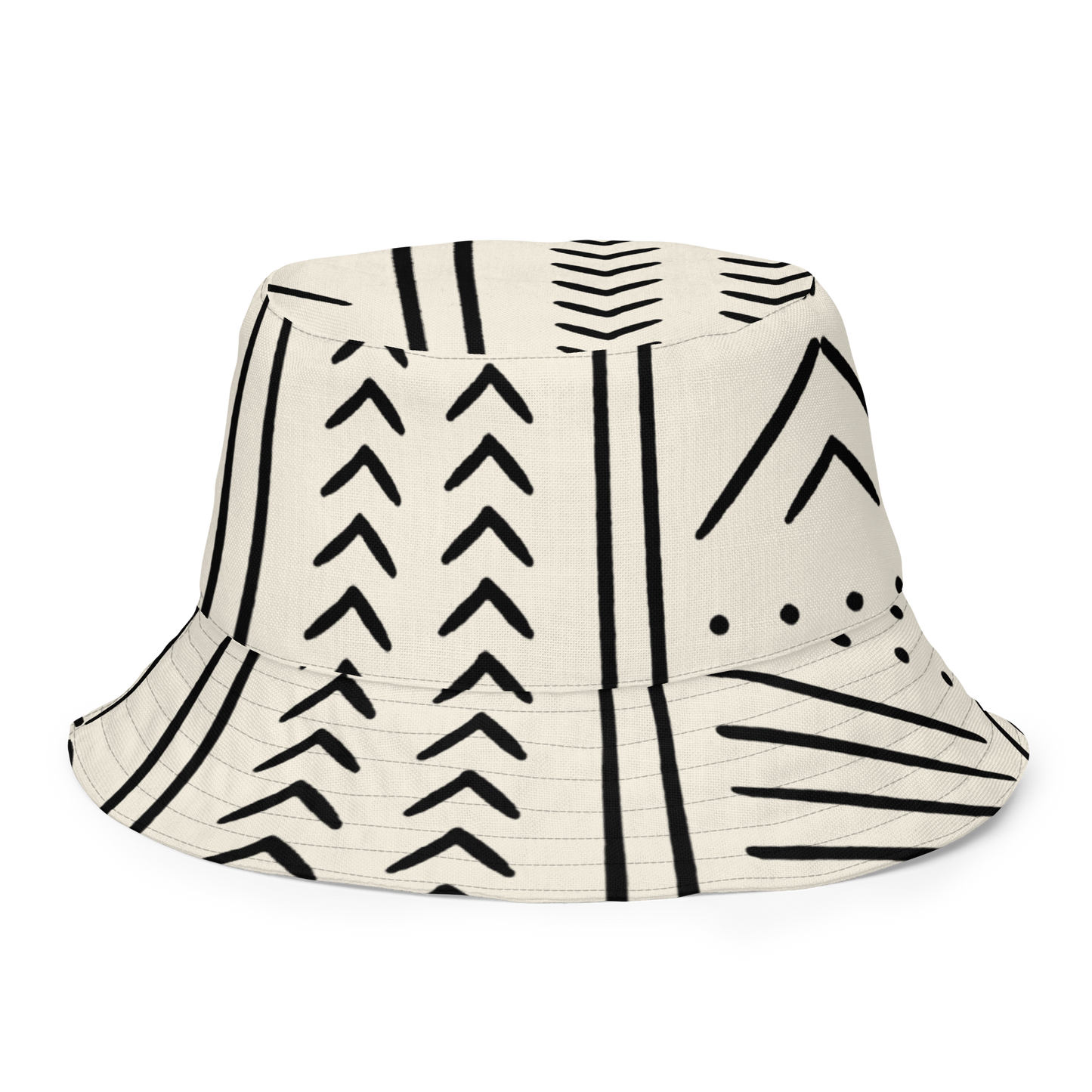 Mudcloth Print Reversible Bucket Hat