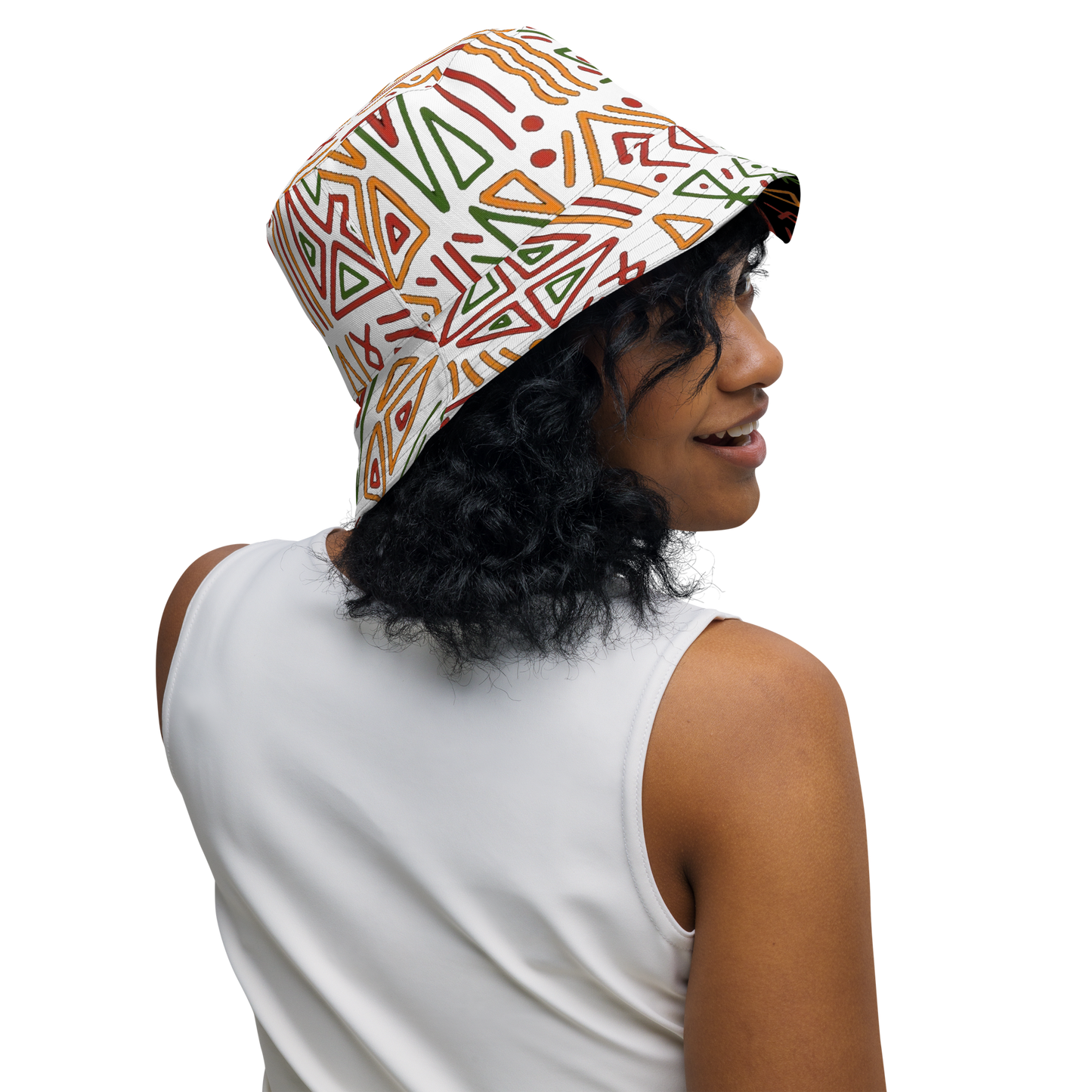 Tribe Print Reversible Bucket Hat
