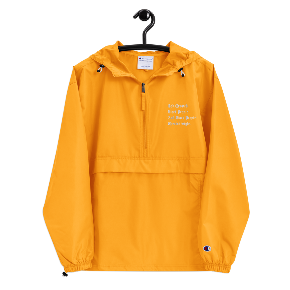 Black People Created Style Embroidered Champion Pullover Jacket