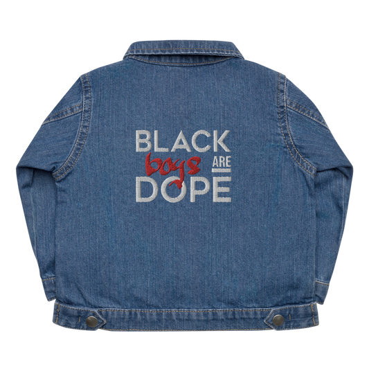 Black Boys are Dope Baby Organic Denim Jacket