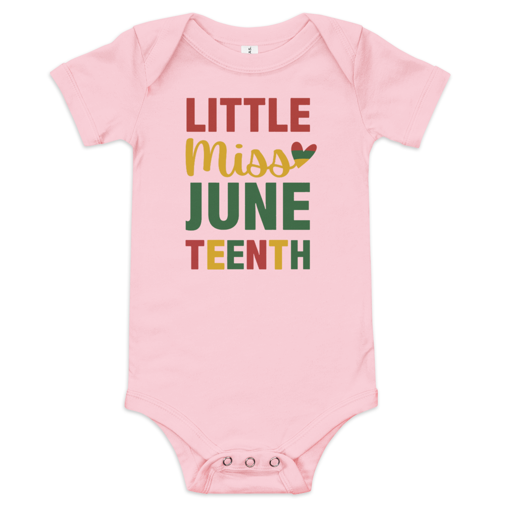 Little Miss Juneteenth Baby Onesie