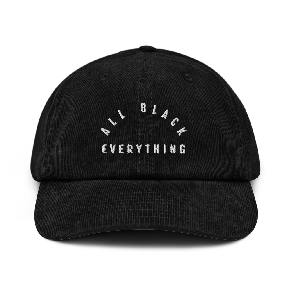 All Black Everything Corduroy Hat