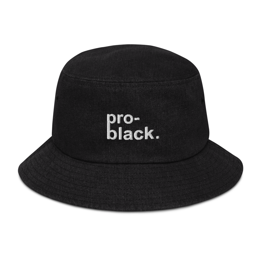 Pro-Black Denim Bucket Hat