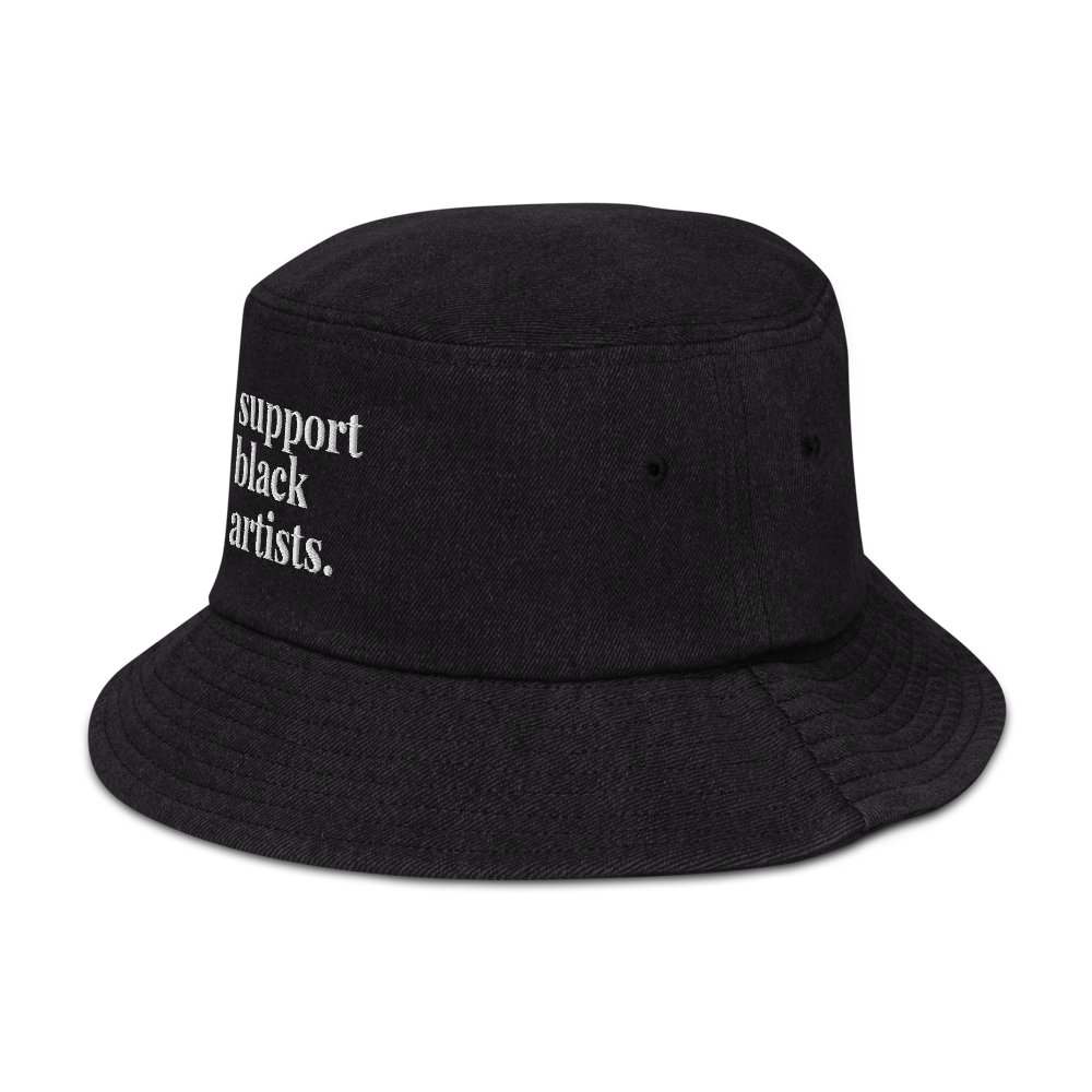 Support Black Artists Denim Bucket Hat