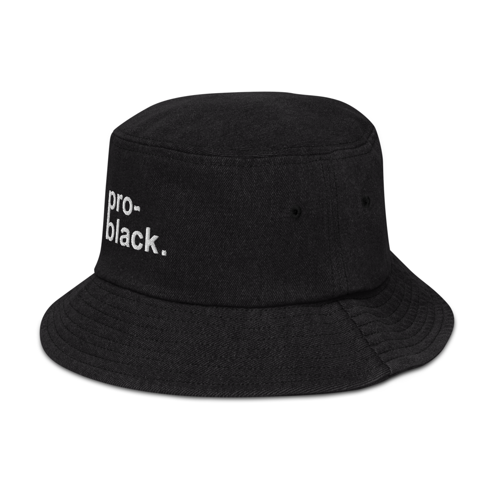 Pro-Black Denim Bucket Hat