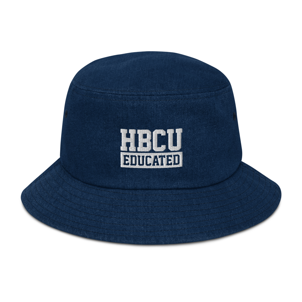 HBCU Educated Denim Bucket Hat