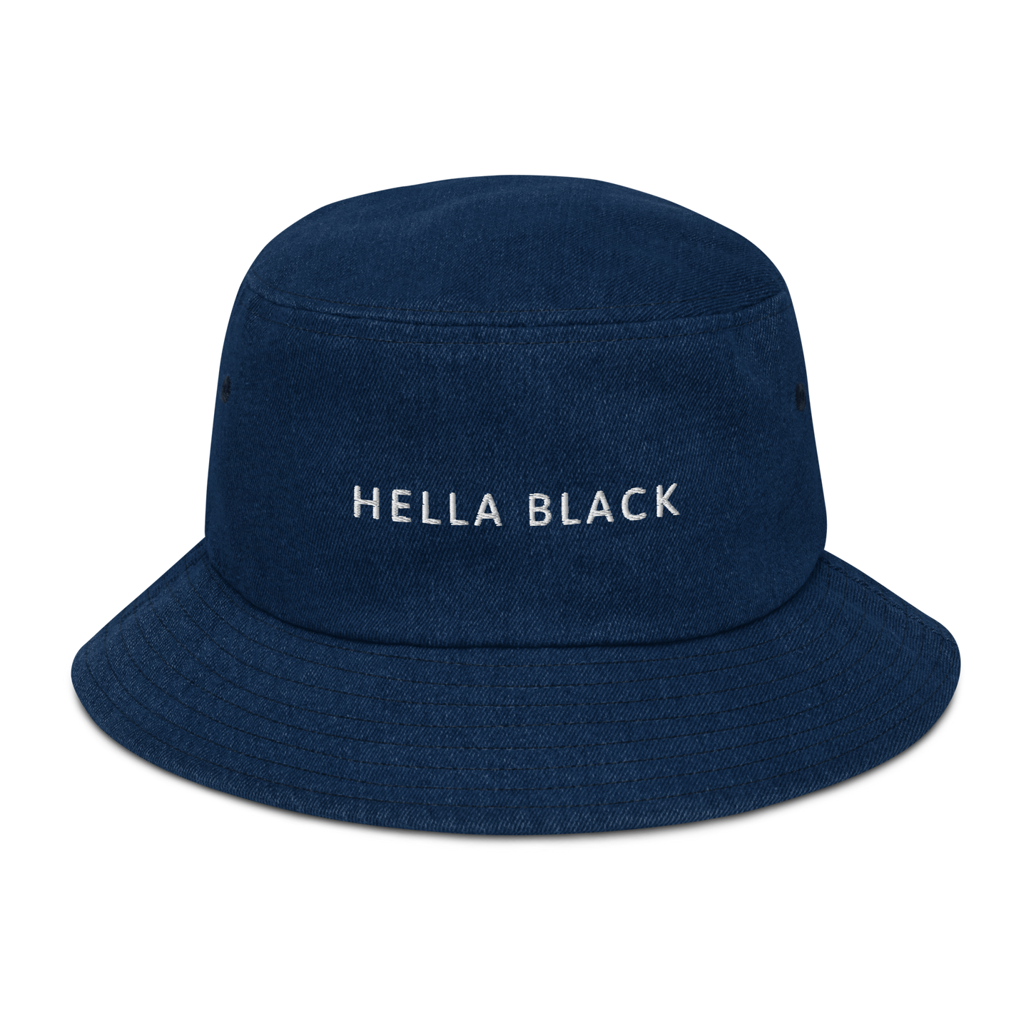 Hella Black Denim Bucket Hat