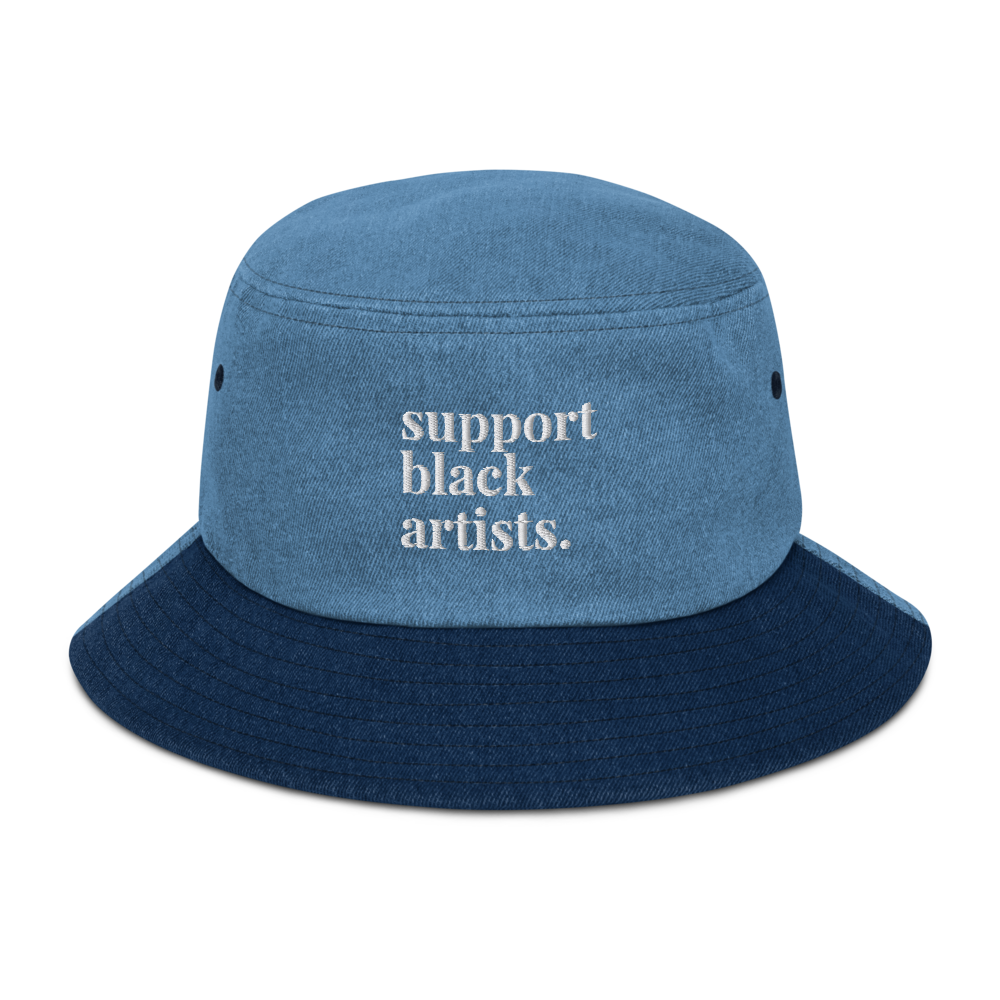 Support Black Artists Denim Bucket Hat