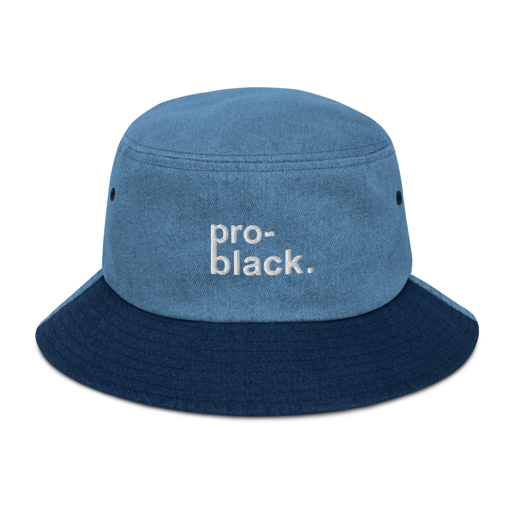 Pro-Black Denim Bucket Hat