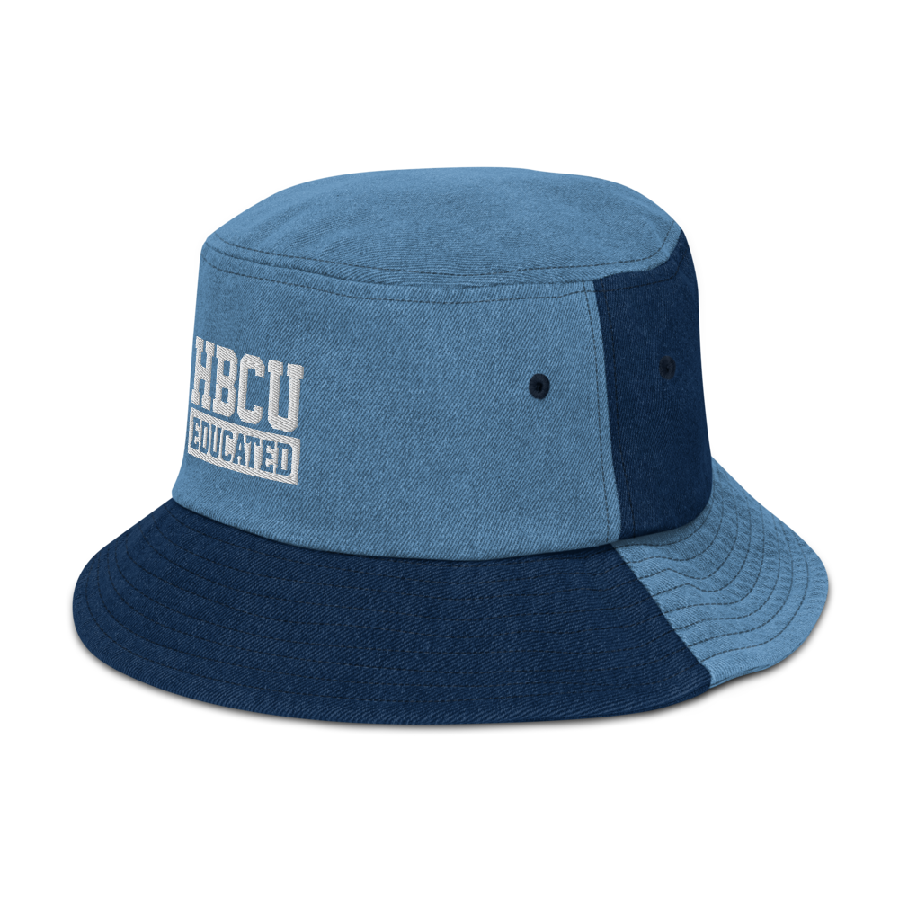 HBCU Educated Denim Bucket Hat