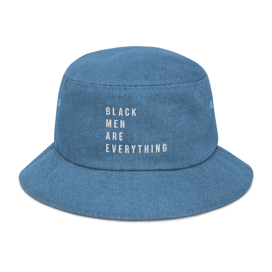 Black Men Are Everything Denim Bucket Hat