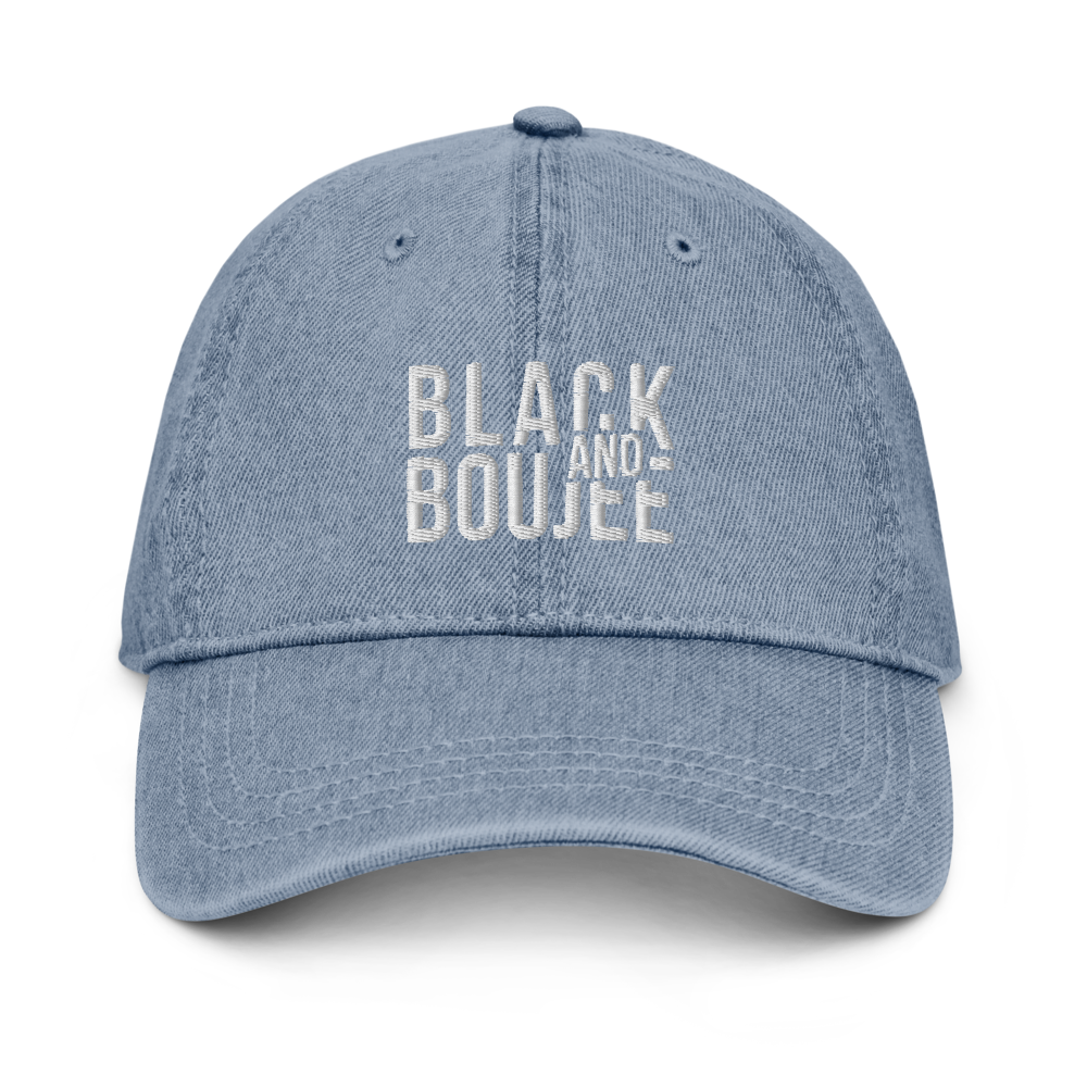 Black and Boujee Denim Dad Hat