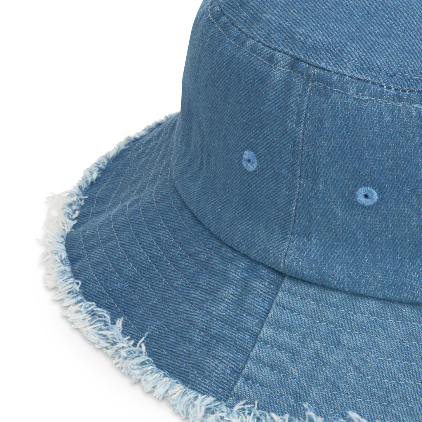 H.B.C.U. Distressed Denim Bucket Hat