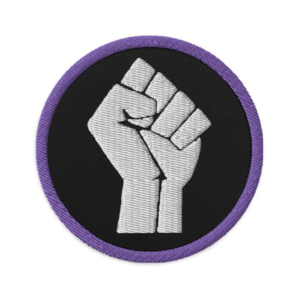 Black Power Fist Embroidered Patch