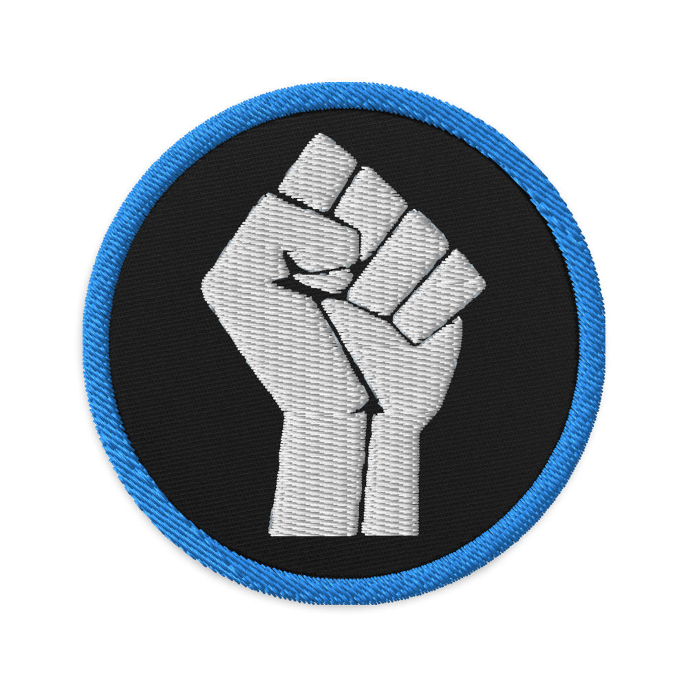 Black Power Fist Embroidered Patch