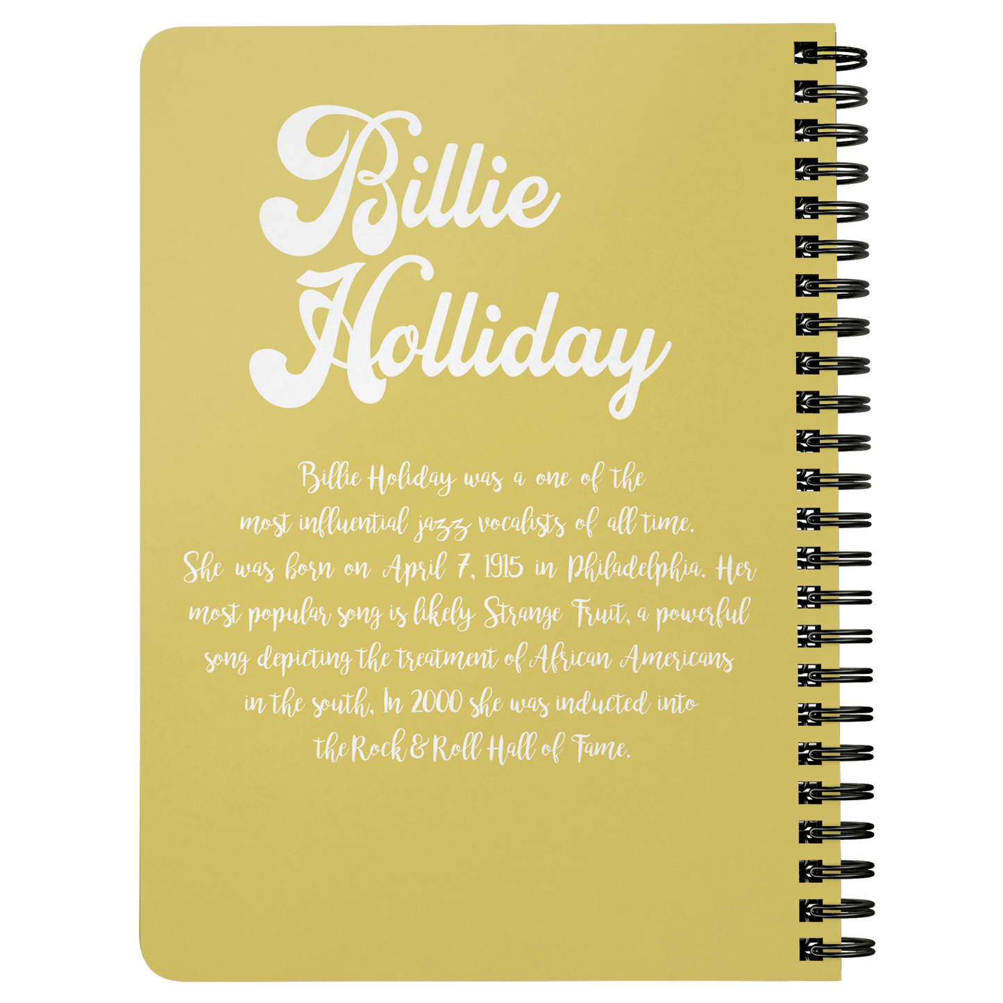 Billie Holiday Spiral Notebook