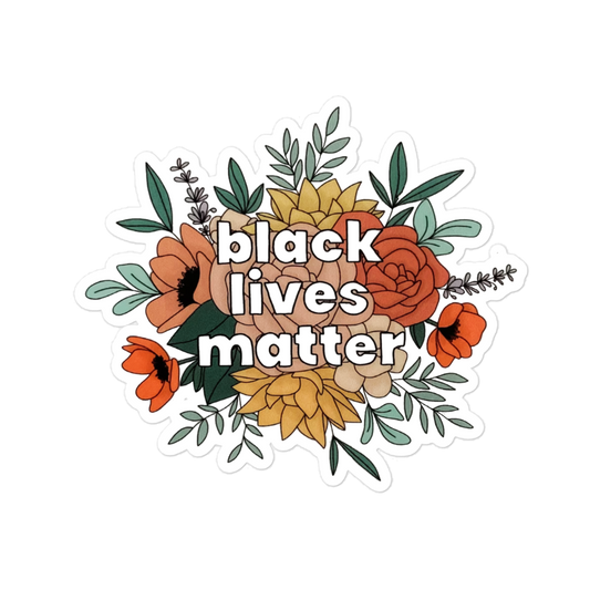 Floral Black Lives Matter Sticker