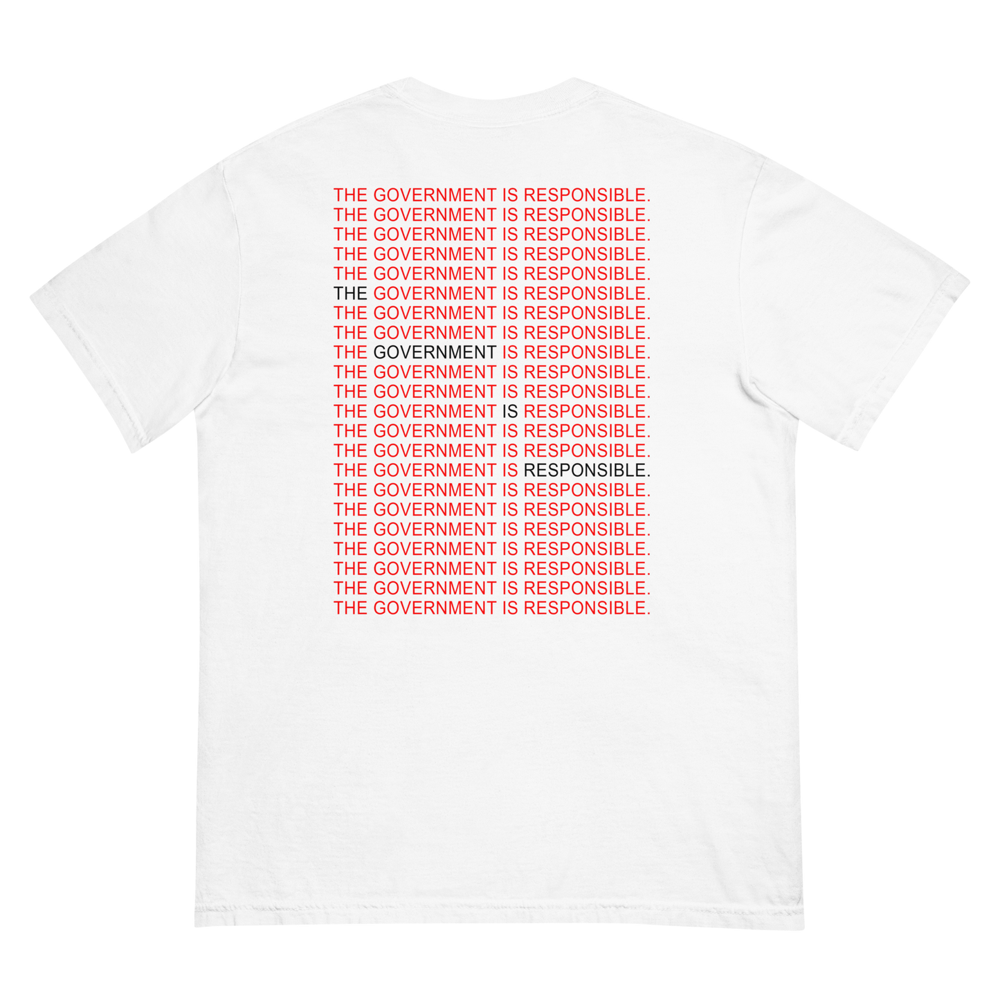 The Government is Responsible Heavyweight T-Shirt