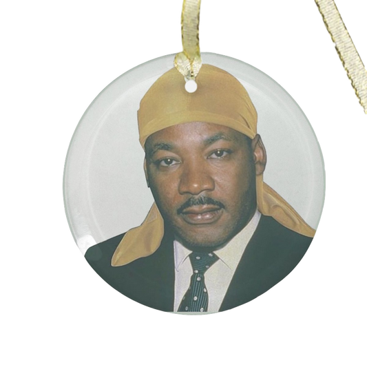 Durag MLK Glass Ornament