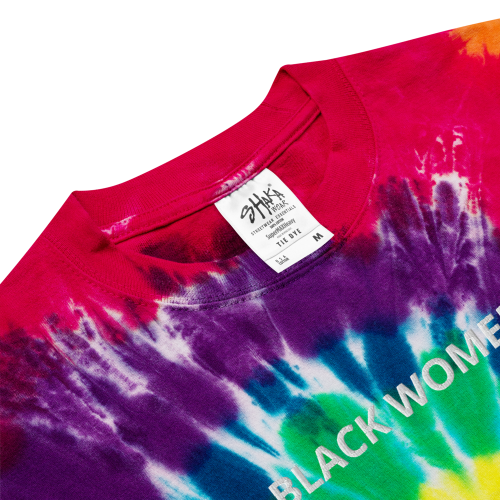Black Women > Embroidered Oversized Tie Dye T-Shirt