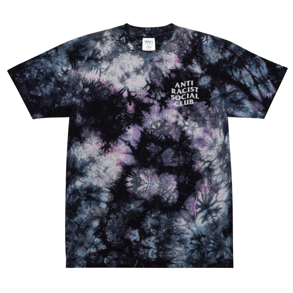 Anti Racist Social Club Embroidered Oversized Tie Dye T-Shirt
