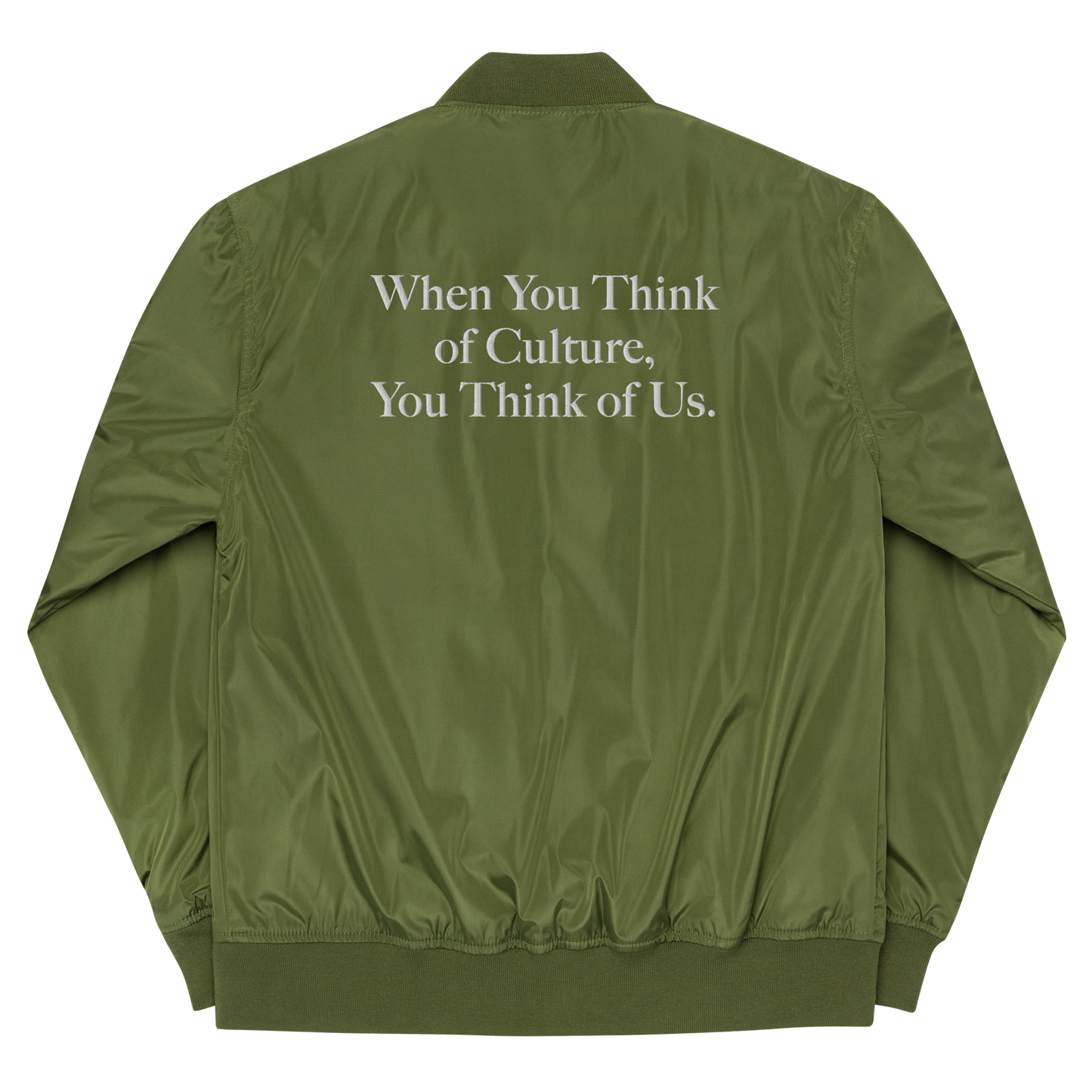 When You Think of Culture... Bomber Jacket